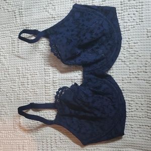Navy Lace Victoria Secret UNDERWIRE Bra 32DDD
